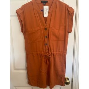 Evereve Sanctuary NWT $139 value! brown orange romper size xs